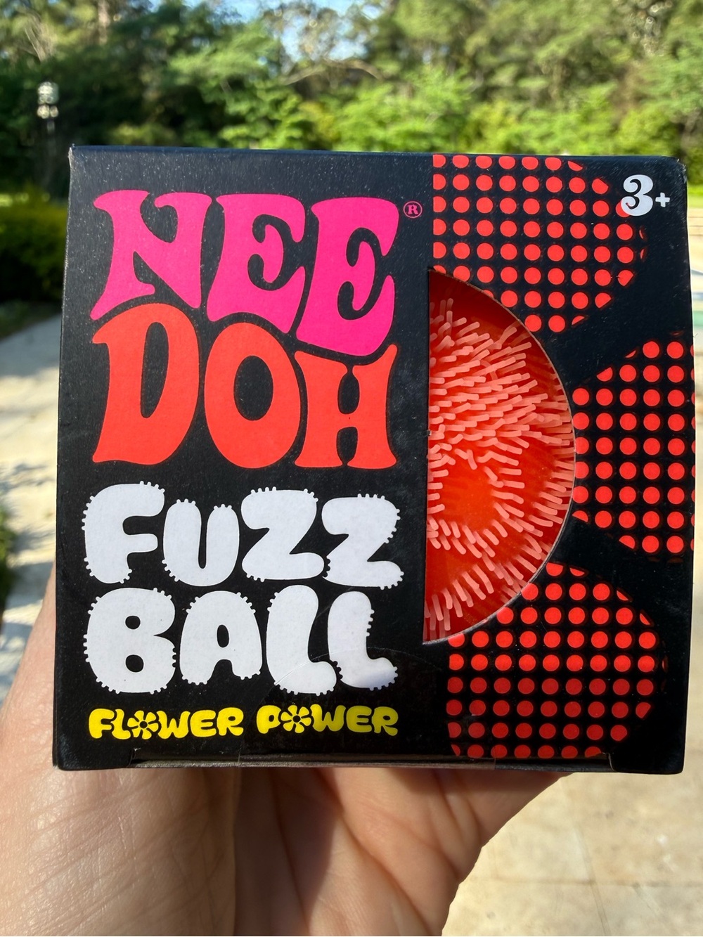 NeeDoh Flower Power Fuzz Ball - Orange